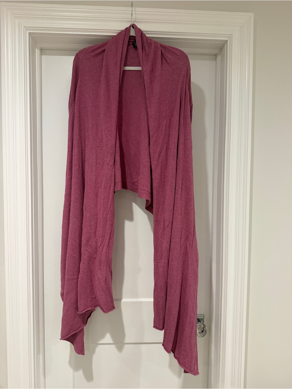 Moda International Draped Open-Front Cardigan - Rose Mauve